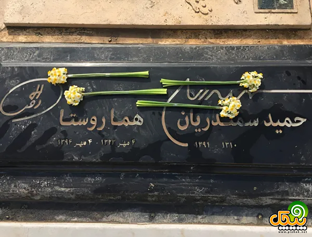 سنگ قبر حمید سمندریان