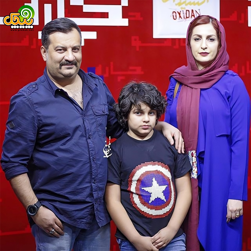 مهراب قاسم خانی و همسر دوم و پسرش