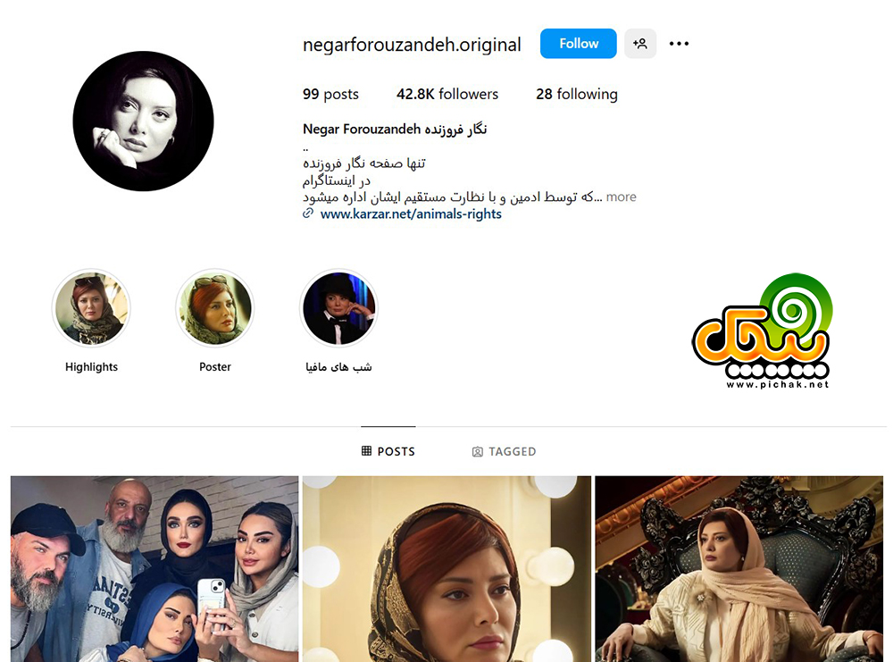 اینستاگرام نگار فروزنده